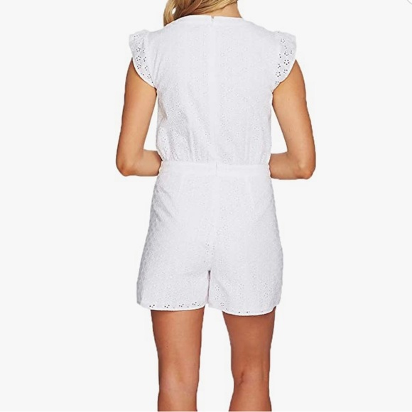 Cece Cotton Eyelet Romper - White, size 0 - Picture 6 of 7